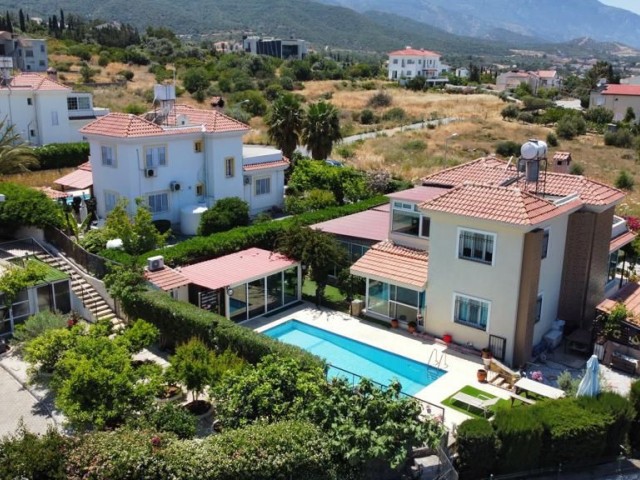 LUXURY VILLA WITH POOL FOR SALE WITH SEA VIEW THAT DOES NOT CLOSE THE WAY ON THE RING ROAD IN KYRENIA! ** 