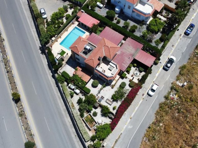 LUXURY VILLA WITH POOL FOR SALE WITH SEA VIEW THAT DOES NOT CLOSE THE WAY ON THE RING ROAD IN KYRENIA! ** 