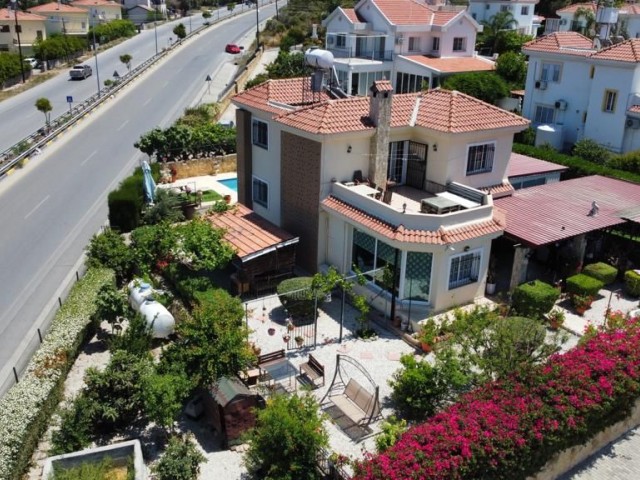 LUXURY VILLA WITH POOL FOR SALE WITH SEA VIEW THAT DOES NOT CLOSE THE WAY ON THE RING ROAD IN KYRENIA! ** 