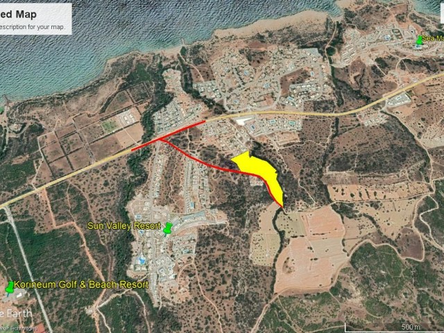 Land for Sale in Esentepe, Kyrenia, Adjacent to Large Projects of 18.5 Donums ** 