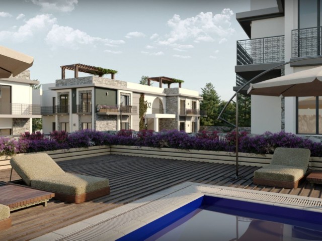 3+1 comfortable luxury apartments for sale in Catalkoy