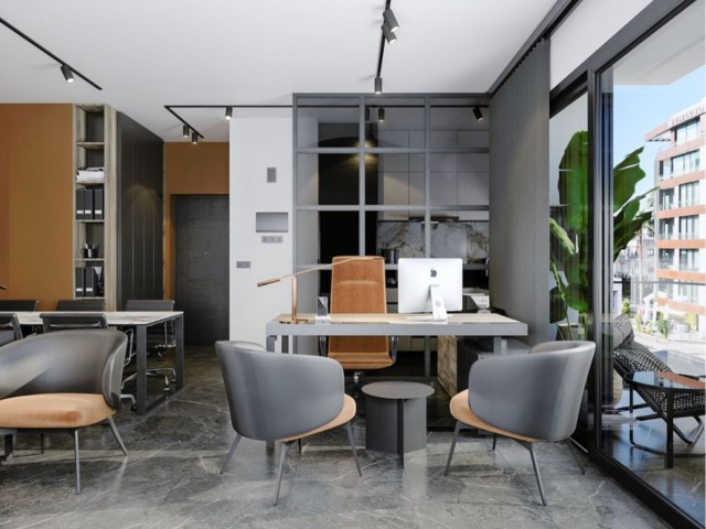 2+1 moderne, stilvolle Büros zum Verkauf im Zentrum von Kyrenia