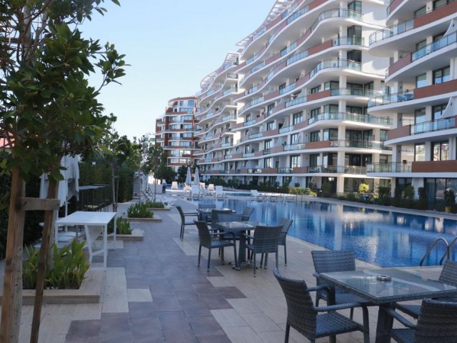 2+1 FLAT FOR RENT IN AKACAN ELEGANCE CENTER, CYPRUS, WITH MOUNTAIN AND POOL VIEW