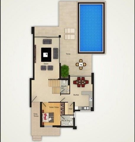 4 Yatak Odalı Modern Villa ** 