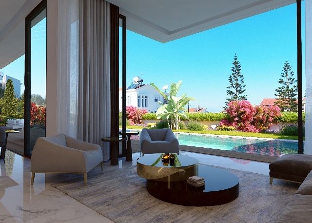 Bellapais'te Havuzlu Salonlu Eşsiz Modern VIP Villa ** 