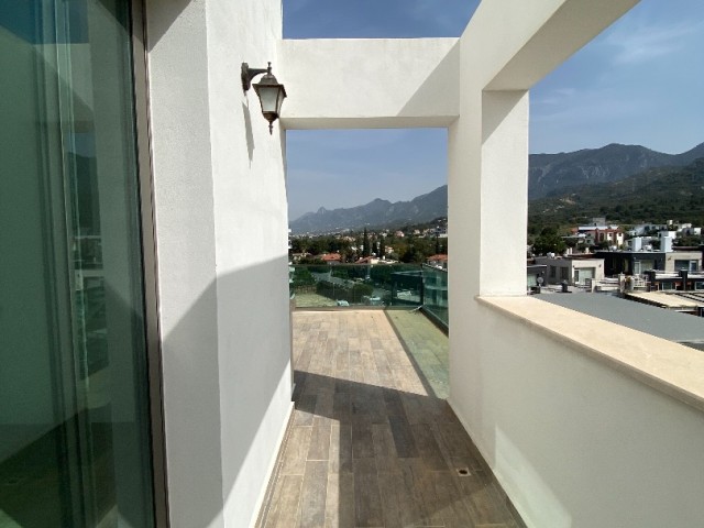 3+1 FURNISHED PENTHOUSE IN GREENERY WITH SEA AND MOUNTAIN VIEW 