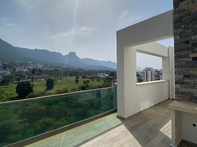 3+1 FURNISHED PENTHOUSE IN GREENERY WITH SEA AND MOUNTAIN VIEW 