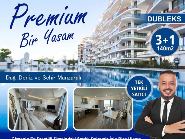 GİRNE MERKEZ AKACAN FEO ALEGANCE PREMİUM'DA SATILIK DUBLEKS 3+1 DAİRE