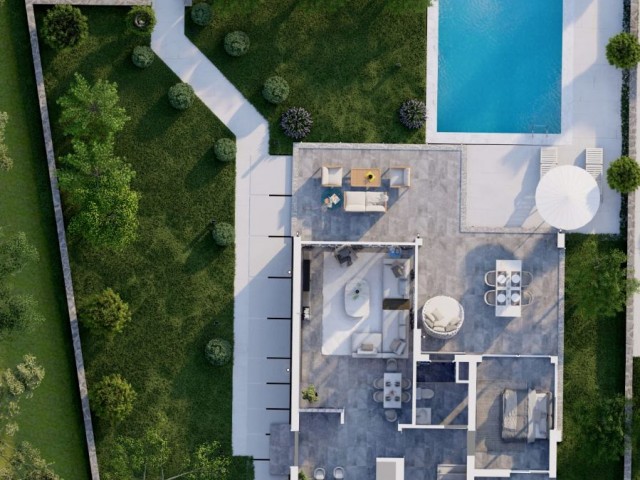 4+1 VILLEN MIT PRIVATEM POOL ZUM VERKAUF IN KYRENIA/ALAGADİ IN DER PROJEKTPHASE