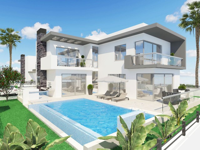 4+1 VILLAS FOR SALE IN GIRNE/ÇATALKÖY UNDER PROJECT PHASE