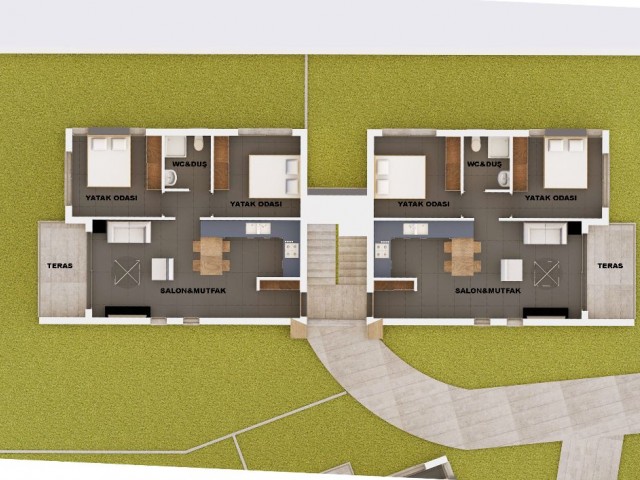آپارتمان 2+1 برای فروش در GIRNE/BOĞAZKÖY