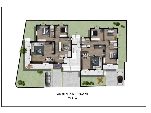 آپارتمان 3+1 برای فروش در GIRNE/ÇATALKÖY