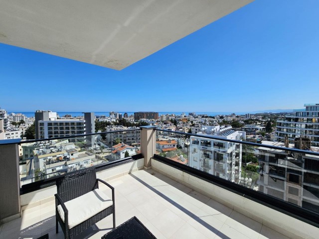 3+1 FURNISHED PENTHOUSE WITH STUNNING MOUNTAIN AND SEA VIEWS FOR SALE IN KYRENIA CENTER