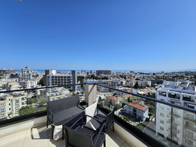 2+1 FURNISHED PENTHOUSE WITH STUNNING MOUNTAIN AND SEA VIEWS FOR SALE IN KYRENIA CENTER