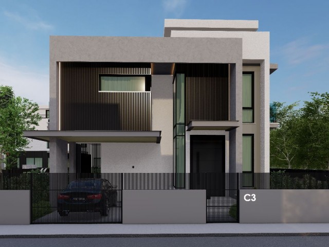 3+1/4+1 VILLAS FOR SALE IN GIRNE/ÇATALKÖY UNDER PROJECT PHASE