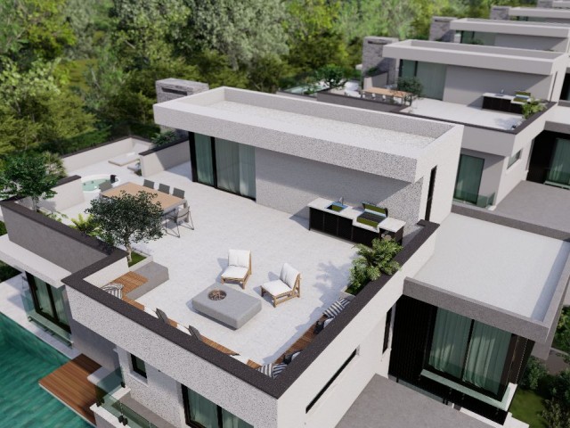 3+1/4+1 VILLAS FOR SALE IN GIRNE/ÇATALKÖY UNDER PROJECT PHASE