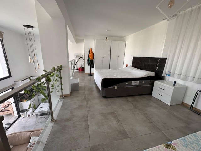 FULLY FURNISHED 2+1 LOFT FLAT FOR SALE IN A SITE WITH SHARED POOL IN GİRNE/ALSANCAK