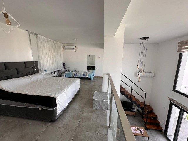 FULLY FURNISHED 2+1 LOFT FLAT FOR SALE IN A SITE WITH SHARED POOL IN GİRNE/ALSANCAK