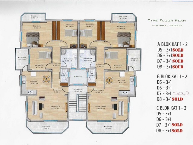 3+1 Wohnung im Zentrum von Alsancak zu verkaufen ** 