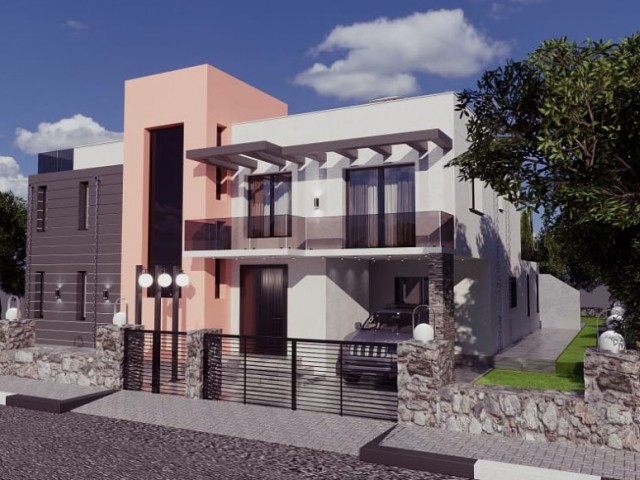 Luxuriöses 4+1-Poolvilla-Projekt mit eigenem Bad in Karşıyaka, Kyrenia