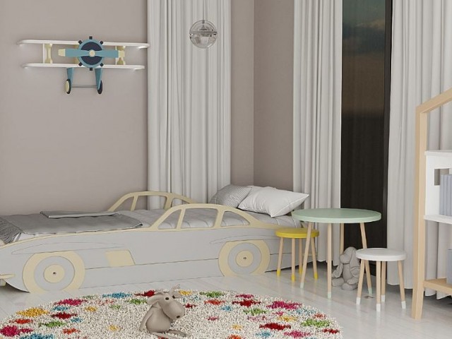 Проект роскошной виллы 4+1 с собственной ванной комнатой и бассейном в Каршияке, Кирения