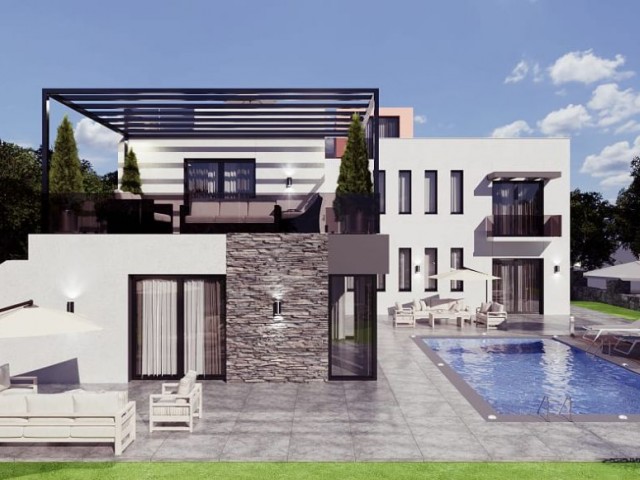 Luxury 4+1 En-Suite Pool Villa Project in Karşıyaka, Kyrenia