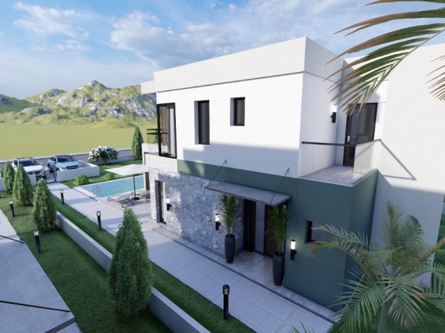 3+1 ZERO VILLA WITH BBQ AND FIREPLACE FOR SALE IN ÇATALKÖY, KYRENIA ** 