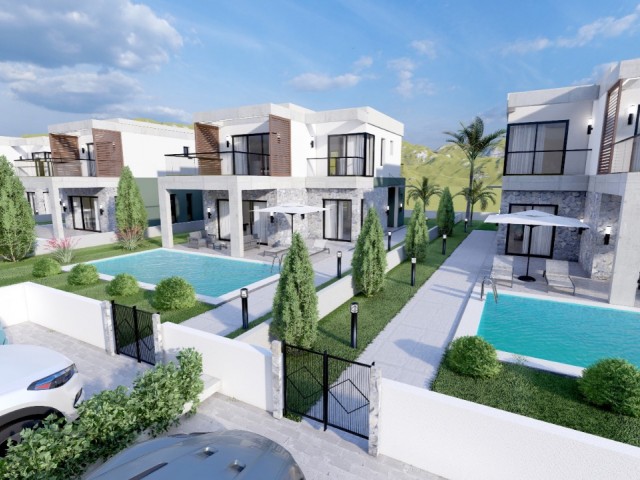 3+1 ZERO VILLA WITH BBQ AND FIREPLACE FOR SALE IN ÇATALKÖY, KYRENIA ** 