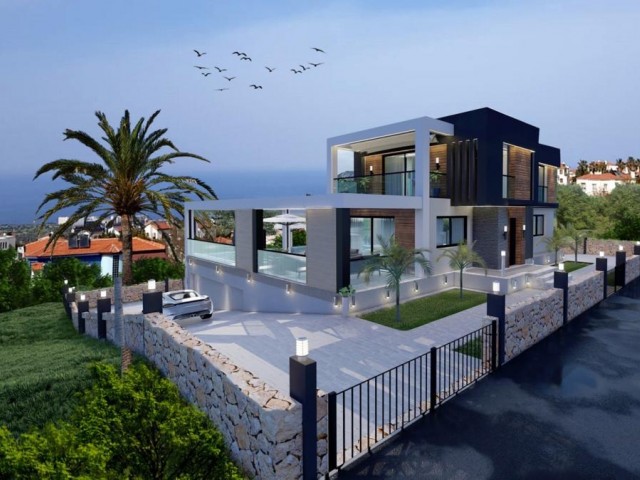 Villa For Sale In Girne/Arapköy, 20 Minutes From Kyrenia, With Uninterrupted Sea and Mountain Views ** 