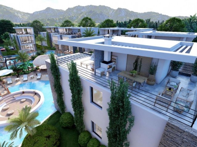 Villas for Sale in Kyrenia/Lapta Complex with Communal Pool