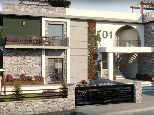 Wohnungen zum Verkauf in Kyrenia/Çatalkoy mit privatem Garten oder Terrasse