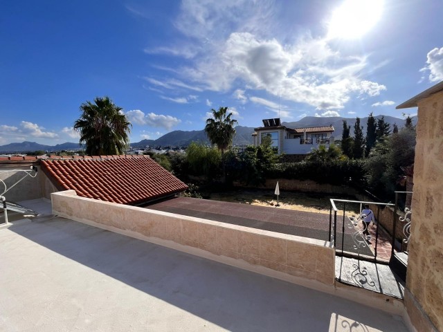 Bungalow with garden, fireplace, private pool for rent in Çatalköy, Kyrenia