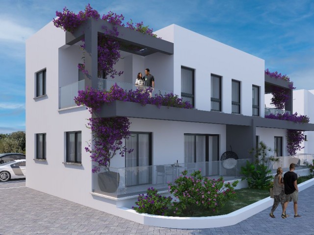 GİRNE - ALSANCAK 'TA  1+1  DAİRE , 50 M2  + 10 M2 TERASLI 