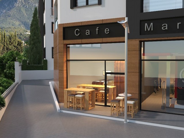 A BRAND NEW COMMERCIAL INVESTMENT OPPORTUNITY IN KYRENIA - ALSANCAK, A SHOP WITH A VALUE OF 75 M2 ** 