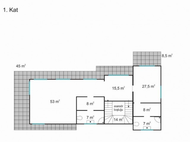 Girne Merkezinde Satılık 754,5 m2 Full manzaralı Malikane