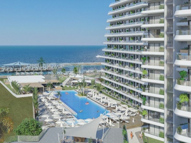 FABULOUS APARTMENTS FOR SALE IN LEFKE GAZİVEREN LUXURIOUS COMMON POOL SEA ZERO!