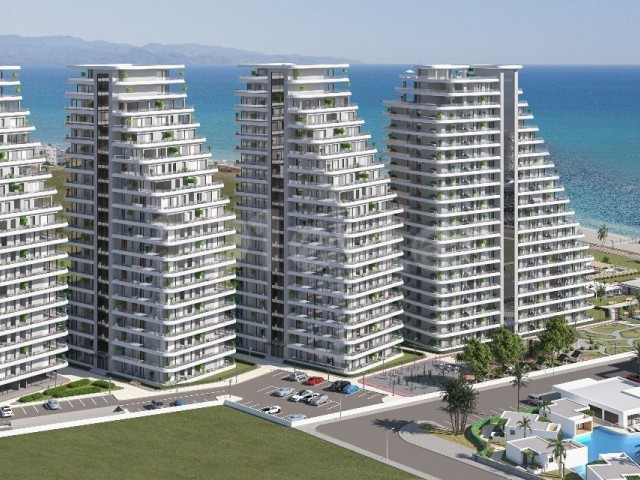 FABULOUS APARTMENTS FOR SALE IN LEFKE GAZİVEREN LUXURIOUS COMMON POOL SEA ZERO!