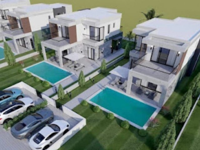 3+1 Villa zu verkaufen mit Pool in GIRNE &ÇATALKÖY!