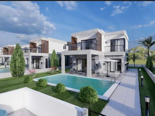 3+1 Villa zu verkaufen mit Pool in GIRNE &ÇATALKÖY!