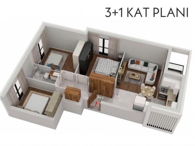 2+1 AND 3+1 APARTMENTS IN LAPTA