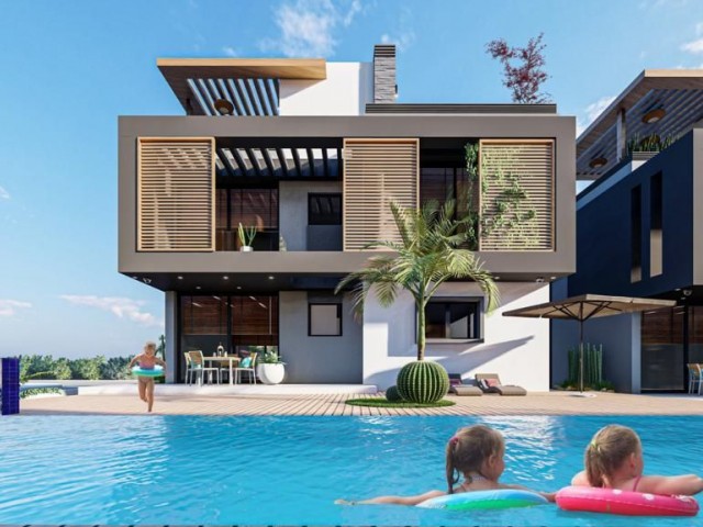 3+1 VILLAS WITH POOL IN A COMPLEX IN GİRNE KARŞIYAKA