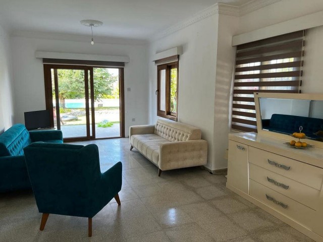 VILLA FOR RENT IN A GREEN 3+1 SITE WITH POOL IN GIRNE KARAOĞLANOĞLU