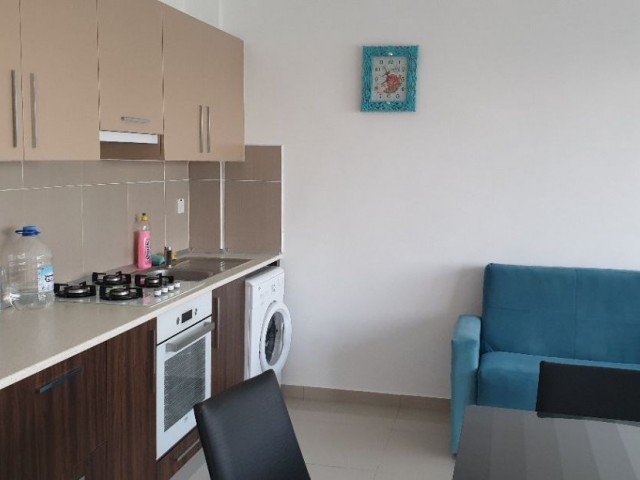 For sale Kyrenia-Alsancak 1+1, fully furnished, air-conditioned, has a terrace, half park, 42 square meters, first floor, in a complex with pool, 8 years building, equivalent to your husband.