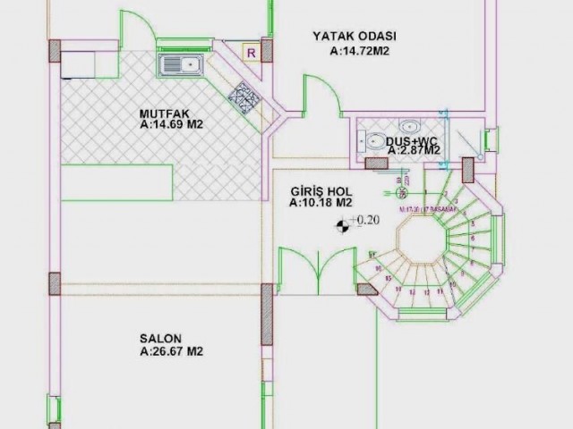 کرینیا - Алсанждак продается 3+1, 249 m2.