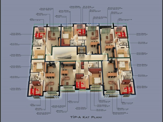 Nicosia, apartment for sale 2+1