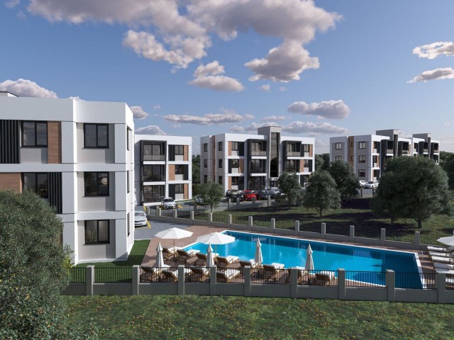 Kyrenia -Lapta is sold in 2+1 project phase with sea and mountain views, 50% down payment is only 46.500, construction is completed on 31.09.2024.