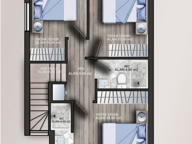 Kyrenia-Doğnaköy, 2+1 125м2 3+1 140м2 квартира на продажу