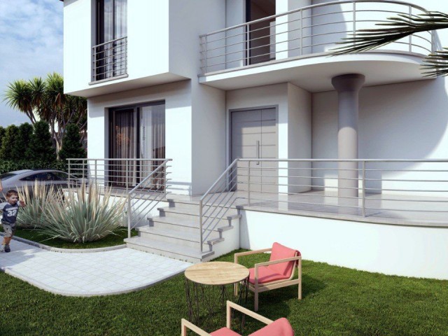 Kyrenia - Karşıyaka, 3 + 1 villa with a plot 500 meters from the sea is for sale.  One year installment, first installment 50%