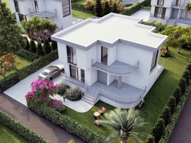 Kyrenia - Karşıyaka, 3 + 1 villa with a plot 500 meters from the sea is for sale.  One year installment, first installment 50%