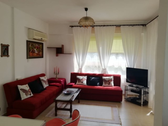 Kyrenia - Esentepe, furnished, 2+1 flat with white goods and private garden. It is 300 meters from the sea. We can speak Turkish, English and Russian.